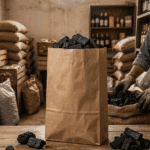 Bolsa kraft lisa sin impresión para envasar carbón