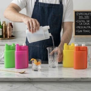 Botella dosificadora de plástico 1 litro con medidor de 1 oz botella dosificadora 1 litro